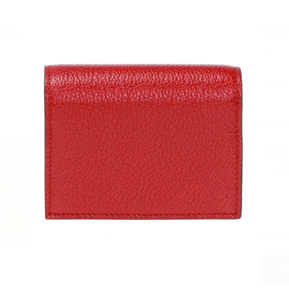 Gucci Red Leather Wallet with Gold Chain - Picture 2 of 7